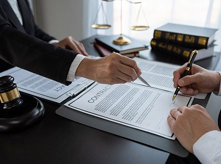 lawyers explaining forms